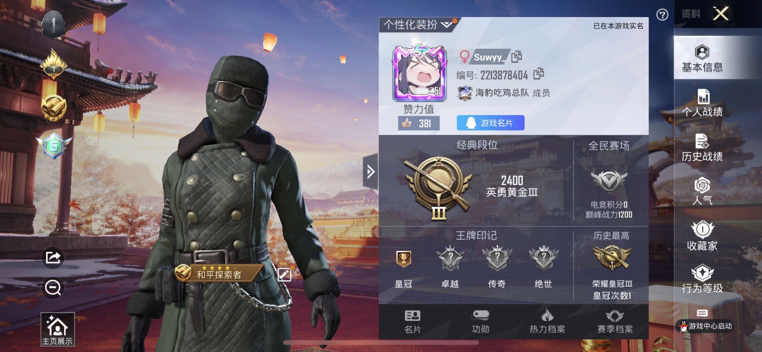和平精英陪玩服务