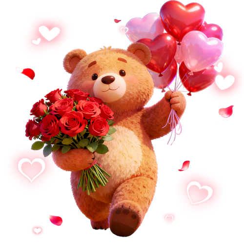 杨幂ﻬ饿饿陪玩收到礼物送花小熊