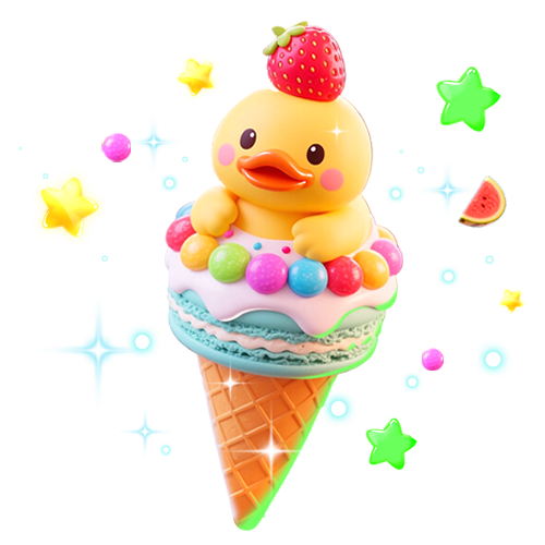 ℋ€小八快速声鉴陪玩收到礼物萌鸭甜筒